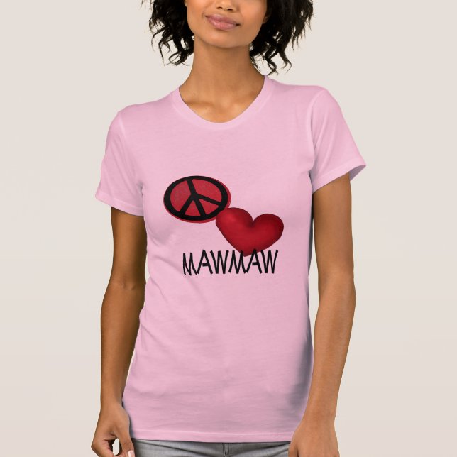 Camiseta Amor MawMaw de la paz (Anverso)