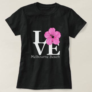 Camiseta AMOR Melbourne Beach Pink Hibiscus