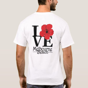 Camiseta AMOR Melbourne Beach Red Hibiscus