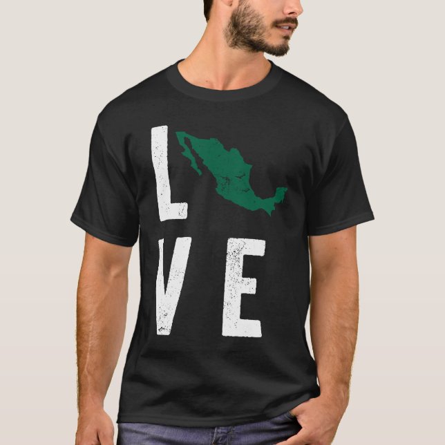Camiseta Amor México Mapa mexicano Grito de Dolores Indepen (Anverso)