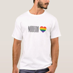 Camiseta Amor moderno - Corazón arcoiris