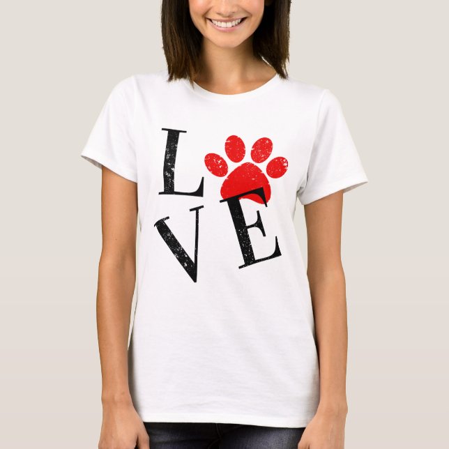 CAMISETA AMOR MODERNO MAMÁ PERRO ZARPA  (Anverso)