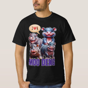 Camiseta Amor moo Deng Thai divertido bebé hippo
