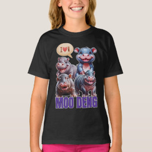 Camiseta Amor moo Deng Thai divertido bebé hippo