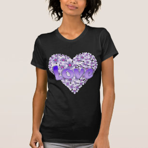 Camiseta Amor morado y margaritas