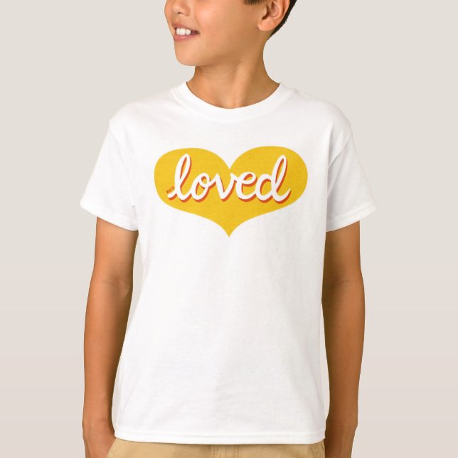 Camiseta AMOR MUCHO - Amor amarillo corazón (Anverso)