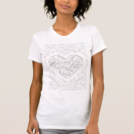 Camiseta AMOR - Multi Language - Personalizable Internacion