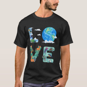 Camiseta Amor mundo día de la tierra 2026 animal ambiental 