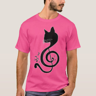 Camiseta Amor Música Gato Nota Musical Nota Musical Pianist