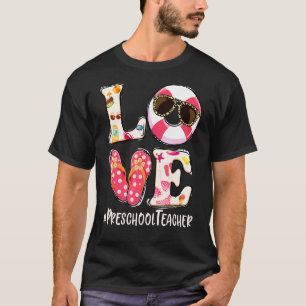 Camiseta Amor Natación Float Flip Flops Profesora de Preesc