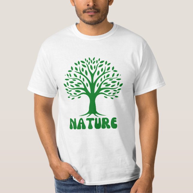 CAMISETA AMOR NATURALEZA PLANTAS DE ÁRBOL NATURAL VERDE (Anverso)