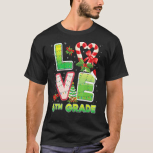 Camiseta Amor Navidades de 6º grado Santa Hat Sexto estudia