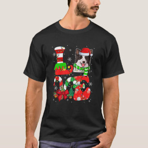 Camiseta AMOR Navidades Santa Border Collie Candies X