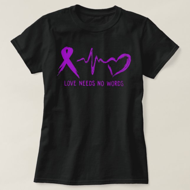 Camiseta Amor No Necesita Palabras Alzheimers Sensibilizaci (Diseño del anverso)