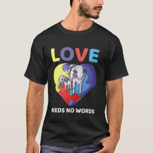 Camiseta Amor No Necesita Palabras Autismo Conciencia De La