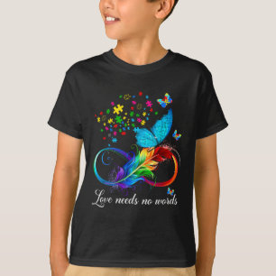 Camiseta Amor No Necesita Palabras Autismo Niños Mamá Apoya