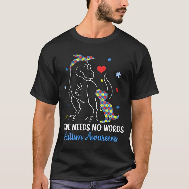 Camiseta Amor No Necesita Palabras Autismo Sensibilización  (Anverso)