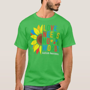 Camiseta Amor No Necesita Palabras Autismo Sensibilización 