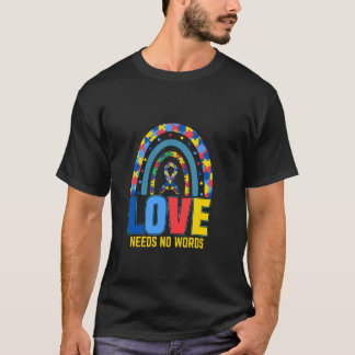 Camiseta Amor No Necesita Palabras Colorido Arcoíris Concie