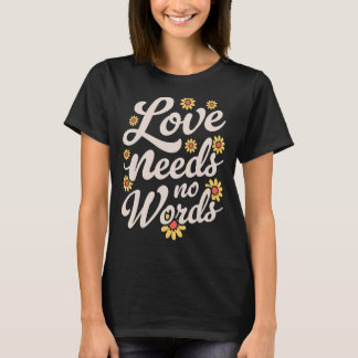 Camiseta Amor No Necesita Palabras SPED Autismo Conciencia