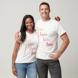 Camiseta Amor Nombre personalizado Tipografía mínima