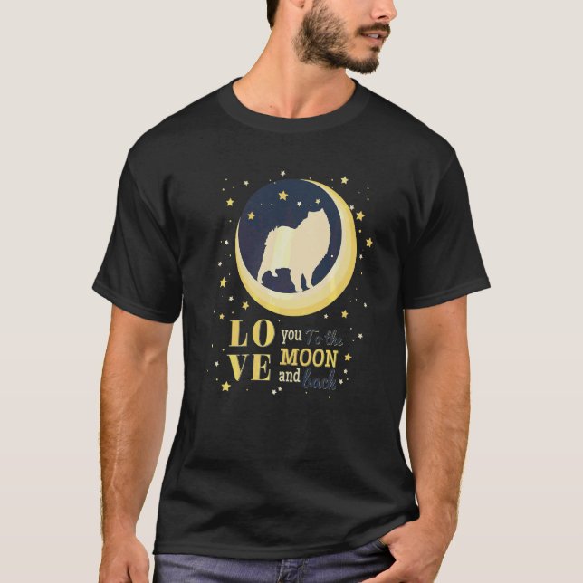 Camiseta Amor Nube Spitz Alemán Spitz A La Luna (Anverso)