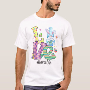 Camiseta Amor Nurselife Easter Gnome Huevo Caza Cesta Nur