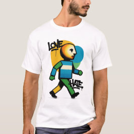 Camiseta Amor Odio Gráfico