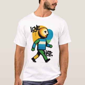 Camiseta Amor Odio Gráfico