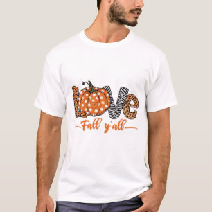 Camiseta AMOR Otoño para Todos Calabaza Estampada con Impr