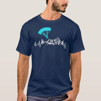 Camiseta Amor Parapente Tee Heartbeat Paraglider Regalo