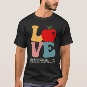 Camiseta Amor Paraprofesional Apple Groovy Retro Atrás