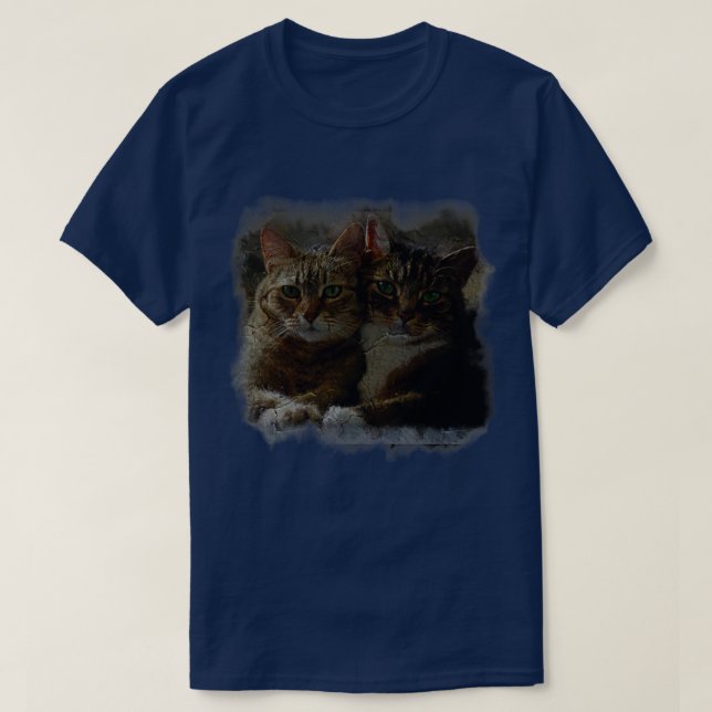 Camiseta Amor pareja de gatos (Diseño del anverso)