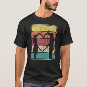 Camiseta Amor Pareja Forma de Corazón Brazos