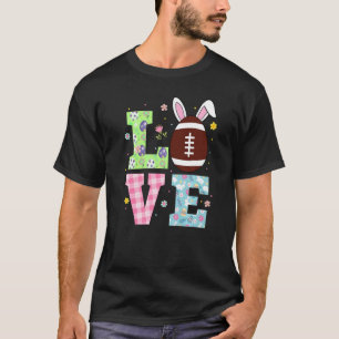 Camiseta Amor Pascua Bolas de Fútbol Huevo Conejo Oídos Niñ