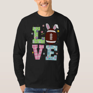 Camiseta Amor Pascua Bolas de Fútbol Huevo Conejo Oídos Niñ