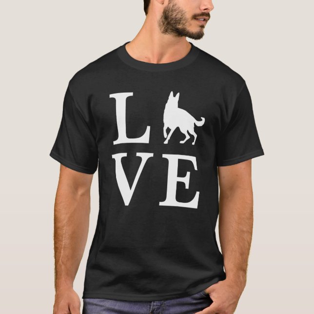 Camiseta AMOR - Pastor Alemán (Anverso)