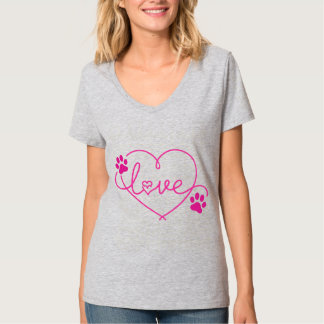 Camiseta Amor Pawfect - Amante de mascotas con imagen de co