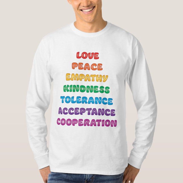 Camiseta Amor, Paz, Empatía... (Anverso)
