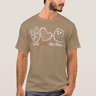 Camiseta Amor Paz Halloween amigo