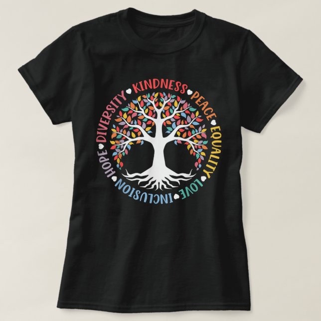 Camiseta Amor Paz Igualdad Amor Inclusión Diversidad (Diseño del anverso)
