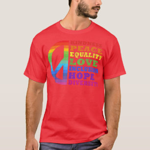 Camiseta Amor Paz Igualdad Inclusión Amor Diversidad L