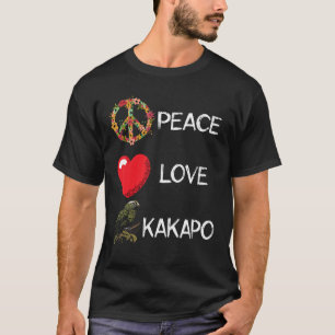 Camiseta Amor Paz Kakapo Pájaro Kakapo Loro Nueva Zelanda K