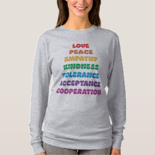 Camiseta Amor, paz...Manga larga