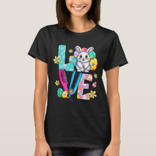 Camiseta Amor peluquera conejo flores Pascua divertido tanq