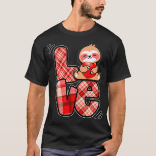 Camiseta amor perezoso sosteniendo el corazón Día de San Va