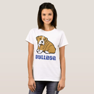 Camiseta Amor Perrito Dibujos Animados Bulldog Inglés Señor