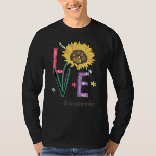 Camiseta Amor Perro Mamá Vida Girasol por el Día de la Madr