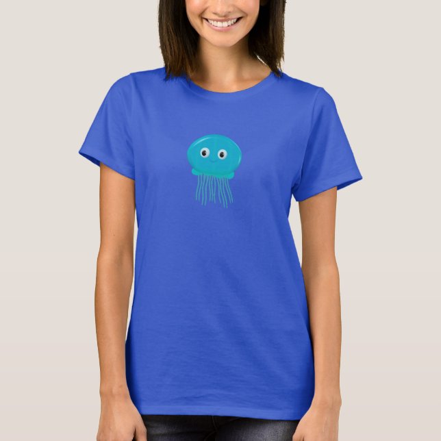 Camiseta Amor Personalizado Cuidadosa De Jellyfish En El Oc (Anverso)