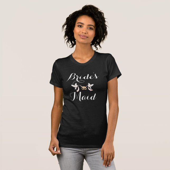 Camiseta Amor Personalizado Soltera Damas de Honor (Anverso completo)